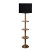 Devansh Shelf Wooden Floor Lamp