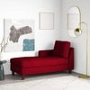 Alba Fabric Chaise Launger in Maroon Colour