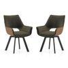 Casey Swivel Dining Chair In Olive And Tan Colour Set Of 2