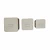 Galvanized Rectangular Metal Onion Potato Garlic Storage Container Set In Beige Colour