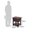 Snooze Solid Wood Bedside Table in Mahogany Finish