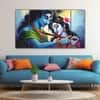 The Castle Decor Radha Krishna Spiritual Wall Art Framed Painting 27x48 Inch (Style 10)