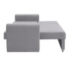 Baruna 1 Seater Velvet Pull Out Sofa Cum Bed with Storage In Grey Color