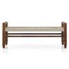 Fijara Solid Wood 2 Seater Bench In Teak Finish