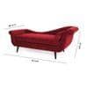 Kabera Velvet Chaise Launger in Maroon Colour