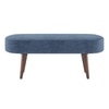 Onda Solid Wood Bench In Mango Walnut Finish and Ocean Weave Colour