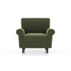 Oxford 1 Seater Fabric Sofa In Moss Green Colour