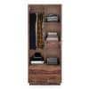 Zephyr Solid Wood 2 Door Wardrobe in Teak Finish