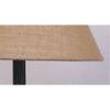 Harry Beige Natural Fiber Shade Floor Lamp with Black Iron Base