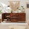 Loga Solid Wood Sideboard in Honey & Gold Finish