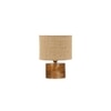 Cullen Beige Jute table lamp with Natural Wood Base