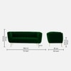 Grace Fabric Sofa (Green)