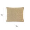 Anna Khaki Knitted Cushion Cover  16X16 Inches