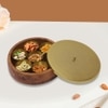 Metalsmith Wooden Storage Box with Lid Brown Finish Organizer