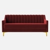 Fame Velvet 3 Seater Sofa in Maroon Colour