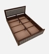 Dijon Sheesham Wood Queen Size Bed in Provincial Teak Finish With Box Storage 60x78 inches