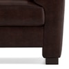 Farina 2 Seater Half Leather Sofa in Chocolate Colour