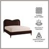 Elaris Curve Comfort Queen Size Bed in velvet With Engineer Wood Frame & Hydraulic Storage