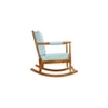 Lojios Solid Wood Lounge Chair In Blue Colour