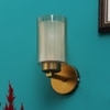 Eliante Modern Wall Lights Mild Steel & Glass Material Antique Gold & Champaign Finish