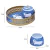 Cow Round Basket With Jar Set Of 3 In Gold Colour