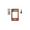 isaac solid wood mirror in honey oak colour