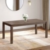 Atlas Solid Wood 6 Seater Storage Dining Table In Danish Walnut Finish