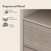 Valeria Bedside Table in Dual Tone Finish