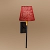Devansh Metal Electric Wall Light in Black Colour with Maroon Shade Count of 1 Light
