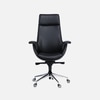 Flow Leatherette High Back Office Chair In Black Colour