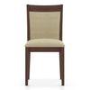 Dalla Solid Wood Dining Chair Set Of 2 In Beige Colour