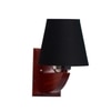 Devansh Solid Wood Electric Wall Light in Black Colour with Black Shade Count of 1 Light
