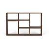 Petel Engineered Wood TV Entertainment Unit/Versatile Adjustable TV Stand & Storage Unit with 6 Compartments & Adjustable L-Shaped Shelves DIY Ideal Upto 65 Inches TV (Brown Maple)