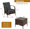 Carry Bird Wicker Patio Furniture Outdoor Balcony Chairs In Brown And Grey Colour