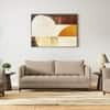 Florence Premium 3 Seater Fabric Sofa in Biscuit Velvet Colour