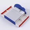 Cloud Engineered Wood Drawer Storage Bed in Blue Colour
