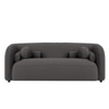 Zenol Boucle Fabric 2 Seater Sofa In  Dark Grey