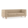 Rubik Luxe 3 Seater Fabric Sofa in Sandshell Beige Colour