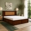Aaranya Solid Wood Compact Queen Bed Box Storage Provincial Teak Finish Mattress 60 x 72 Inches