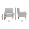 Leston Boucle Fabric Lounge Chair in White Colour