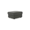 Apollo Compact High Back Ottoman Fabric Sofa in Ash Grey Velvet Colour
