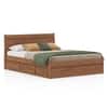Basel Solid Wood King Size Drawer Storage Bed In Amber Walnut Finish