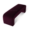 Floran Velvet 2 Seater Ottoman Bench in Red wine Color
