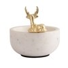 Marble Nut candy  Bowl Brass Antler embedded