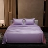 Stoa Paris Satin Bedsheet King Size with 2 Pillow Covers heet King Night Lilac