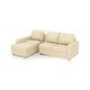 Apollo Compact Sofa (Colour : Cream, Cushion : Soft, Seating Capacity : Left Aligned 2 Seater + Left Aligned Chaise)