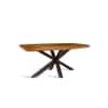 Crispio Solid Wood 6 Seater Dining Table in black Finish