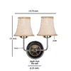 Devansh Dual Steel Metal Wallmounted Lamp With Beige Jute Shade