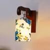 Devansh Solid Wood Electric Wall Light in Brown Colour with Multi Shade Count of 1 Light