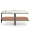 Paloma Square Marble Coffee Table in Pluto Spanish Ceramic Finish